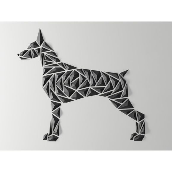 DGEmily Geometric Doberman Wall Art | Large-Scale Wall Decor | Custom Sizes!! - Picture 3 of 4